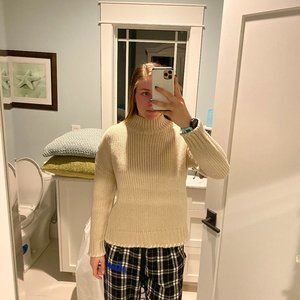 Cream knit philosophy sweater - size M